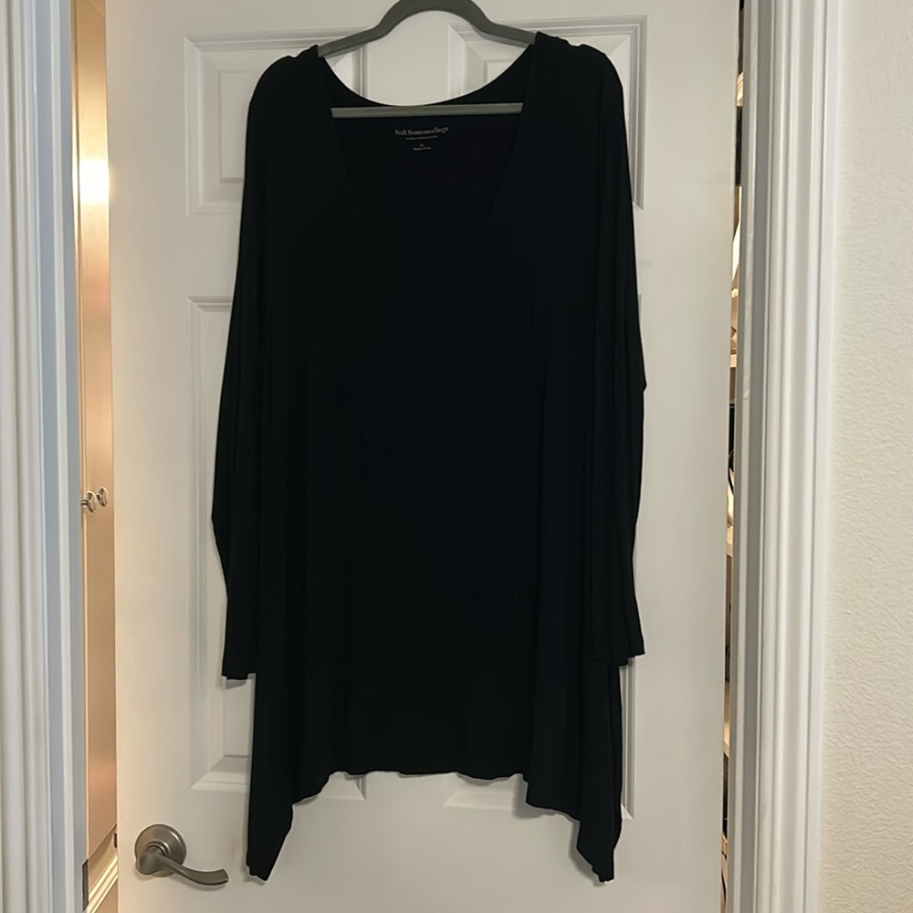 Soft Surroundings low neck long sleeve swing tunic.  Flattering